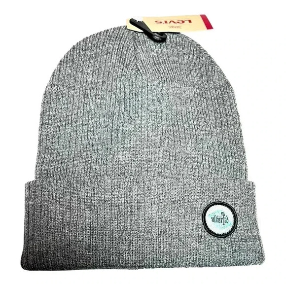 Levi’s Silvertab Slouchy Beanie Grey Size O/S NWT - Picture 1 of 3
